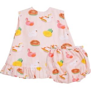 Angel Dear Pink Fruit and Swan Kids Matching Set